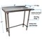 Bk Resources Stainless Steel Work Table, Open Base Plastic Feet 1.5 Riser 48"Wx18"D SVTROB-1848 - alternate 2